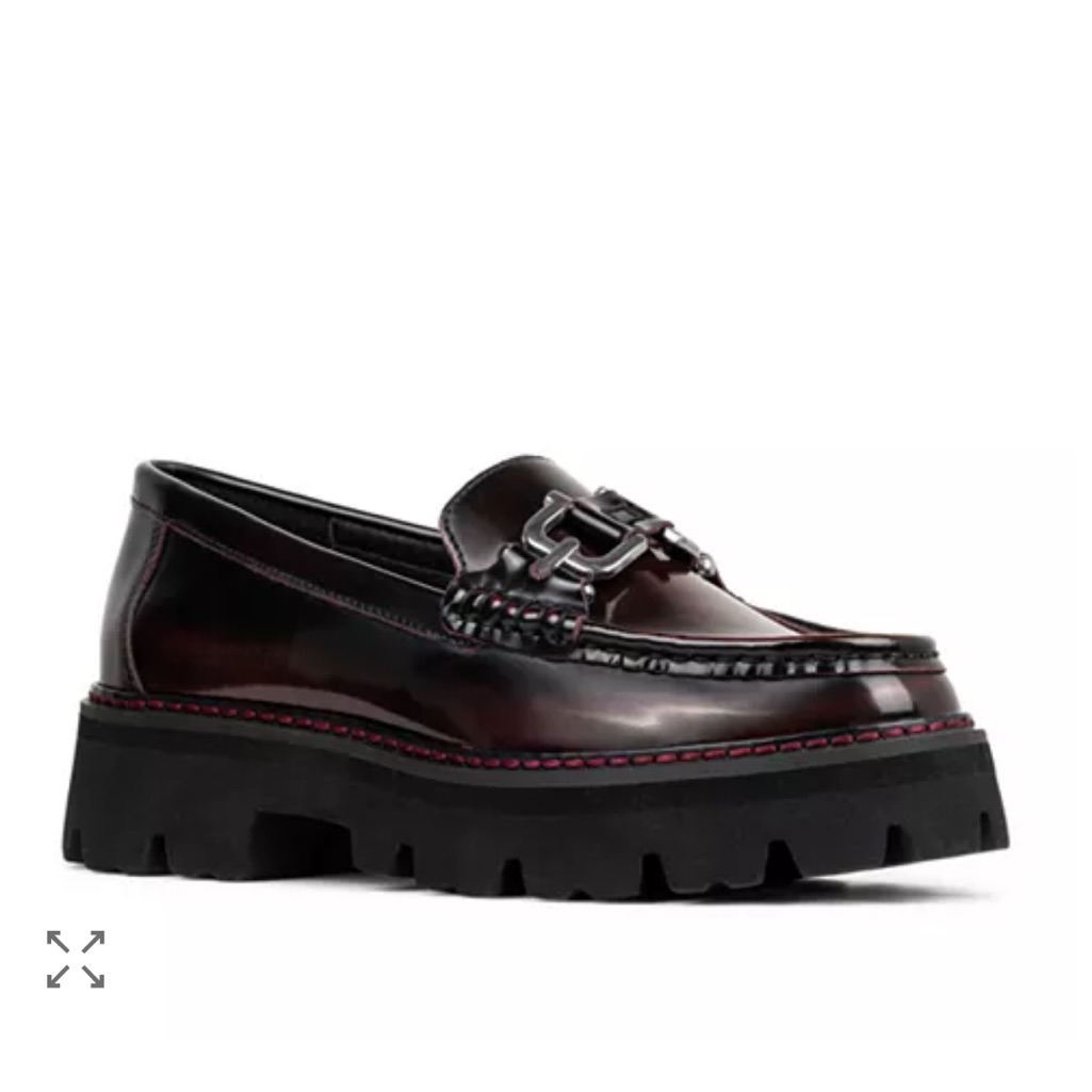 Donald Pilner Marvell Lug Loafer Buckle Chunky Shoe Bordeaux S-522 Sz 6.5